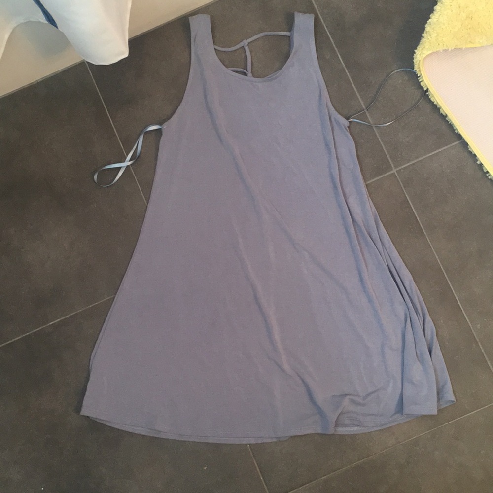 Blue sleeveless dress